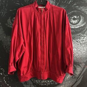 80s Yves Saint Laurent YSL RIVE GAUCHE RUNWAY PUFFY ZIPPERED BLOUSON JACKET COAT